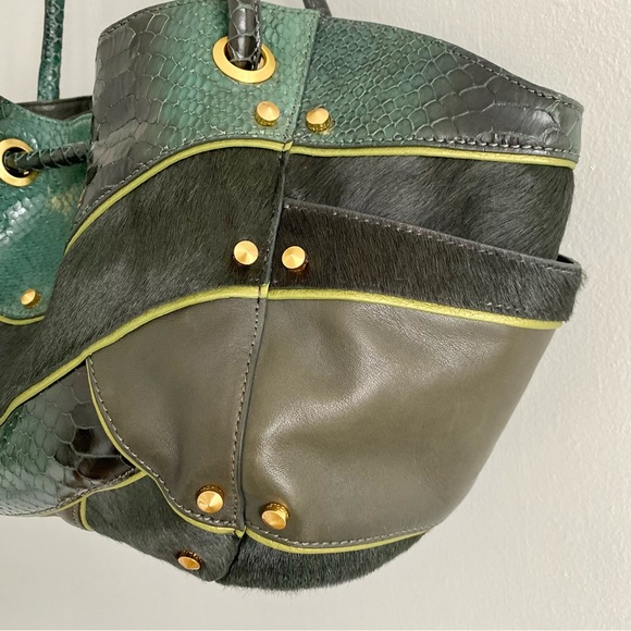 Cole Haan Gold Fish Patchwork Handbag - Picture 4 of 11